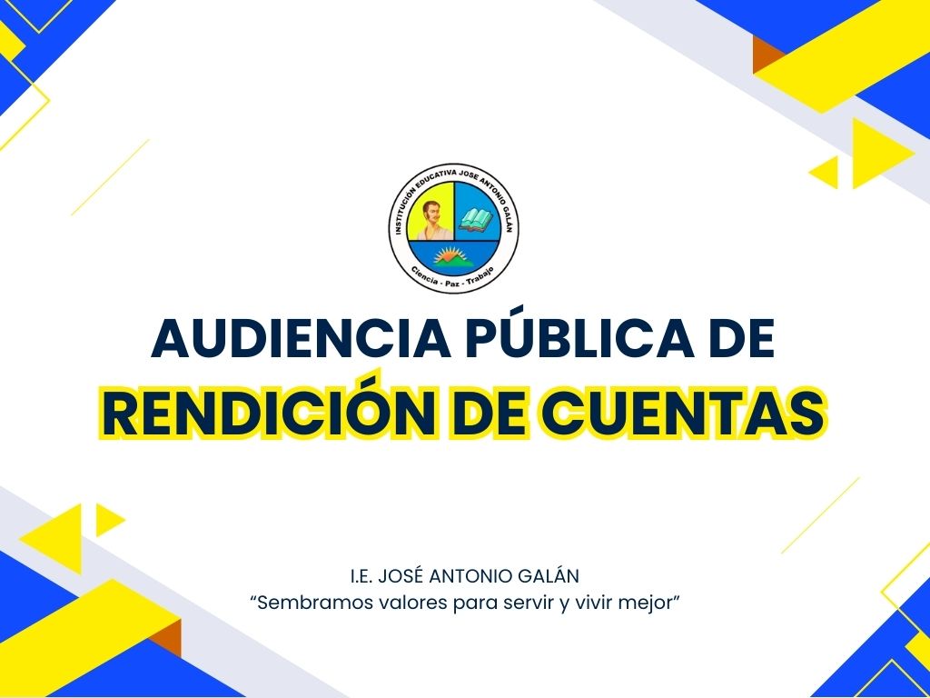 Informe de rendición de cuentas por parte de la rectoría para toda la comunidad educativa